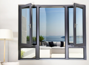 Высококачественные створчатые окна и энергосберегающие ураганные окна с двойным закаленным стеклом, огнестойкие алюминиевые окна