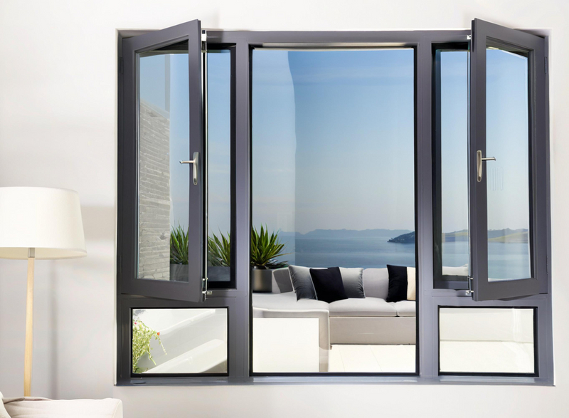Высококачественные створчатые окна и энергосберегающие ураганные окна с двойным закаленным стеклом, огнестойкие алюминиевые окна