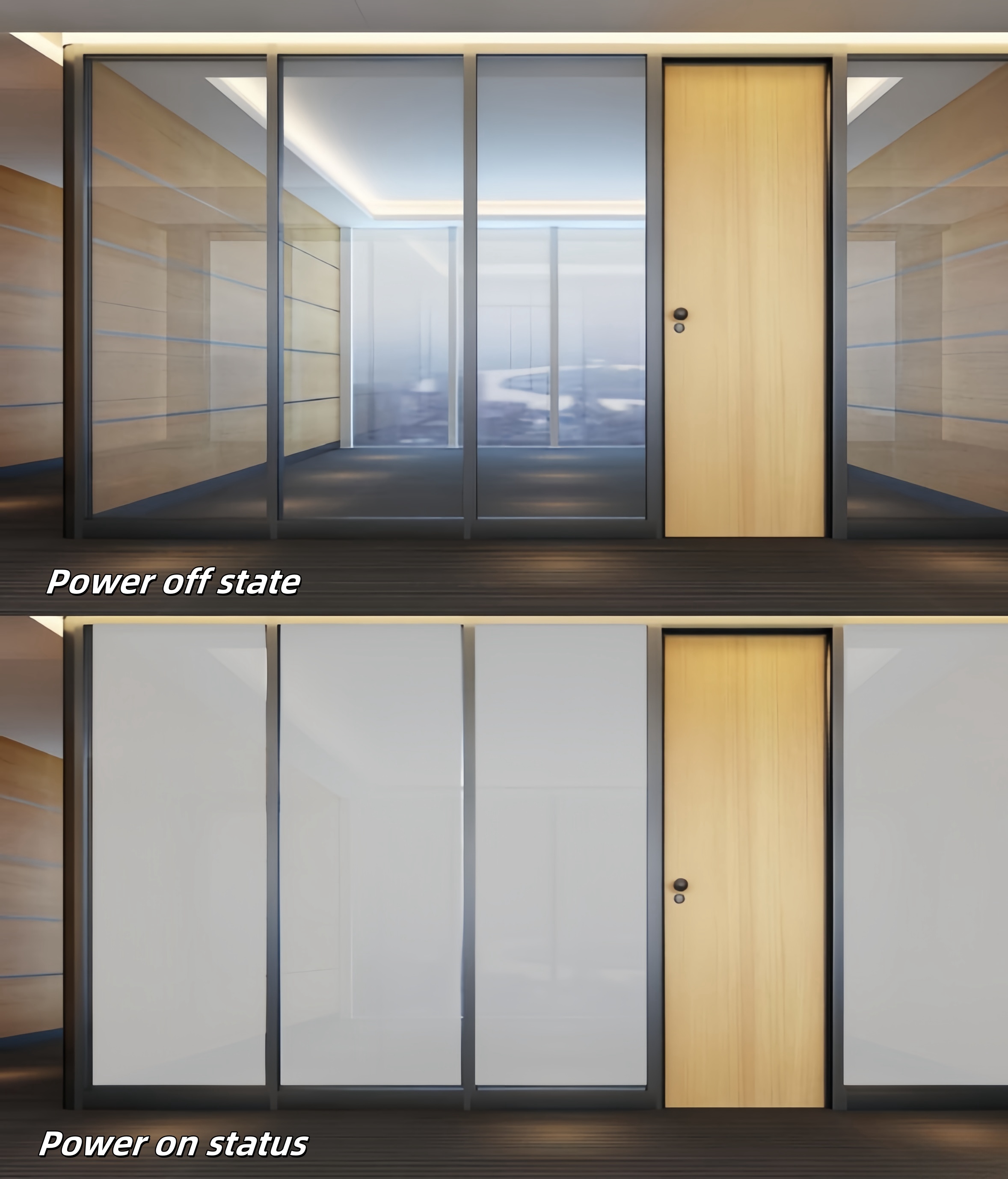 Интеллектуальное стекло для душа, здания, конференц-зала, изменение цвета, затемнение, электронное стекло