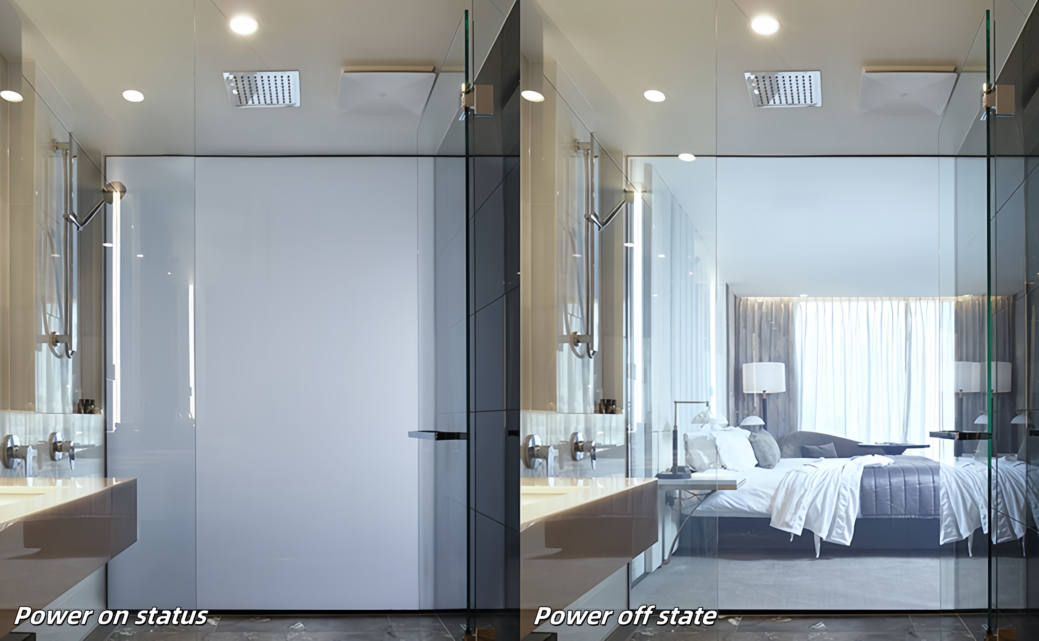 Интеллектуальное стекло для душа, здания, конференц-зала, изменение цвета, затемнение, электронное стекло