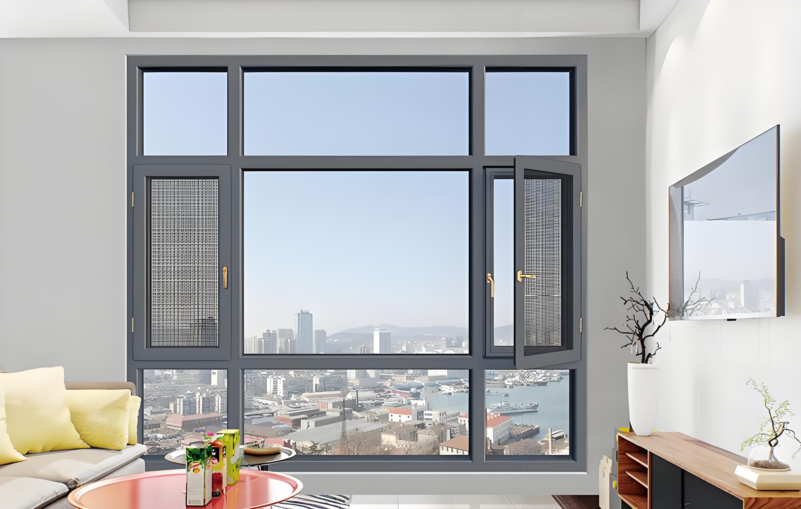 Высотные жилые и коммерческие здания Наружные окна из алюминиевого сплава Безопасность и теплоизоляция Огнестойкие