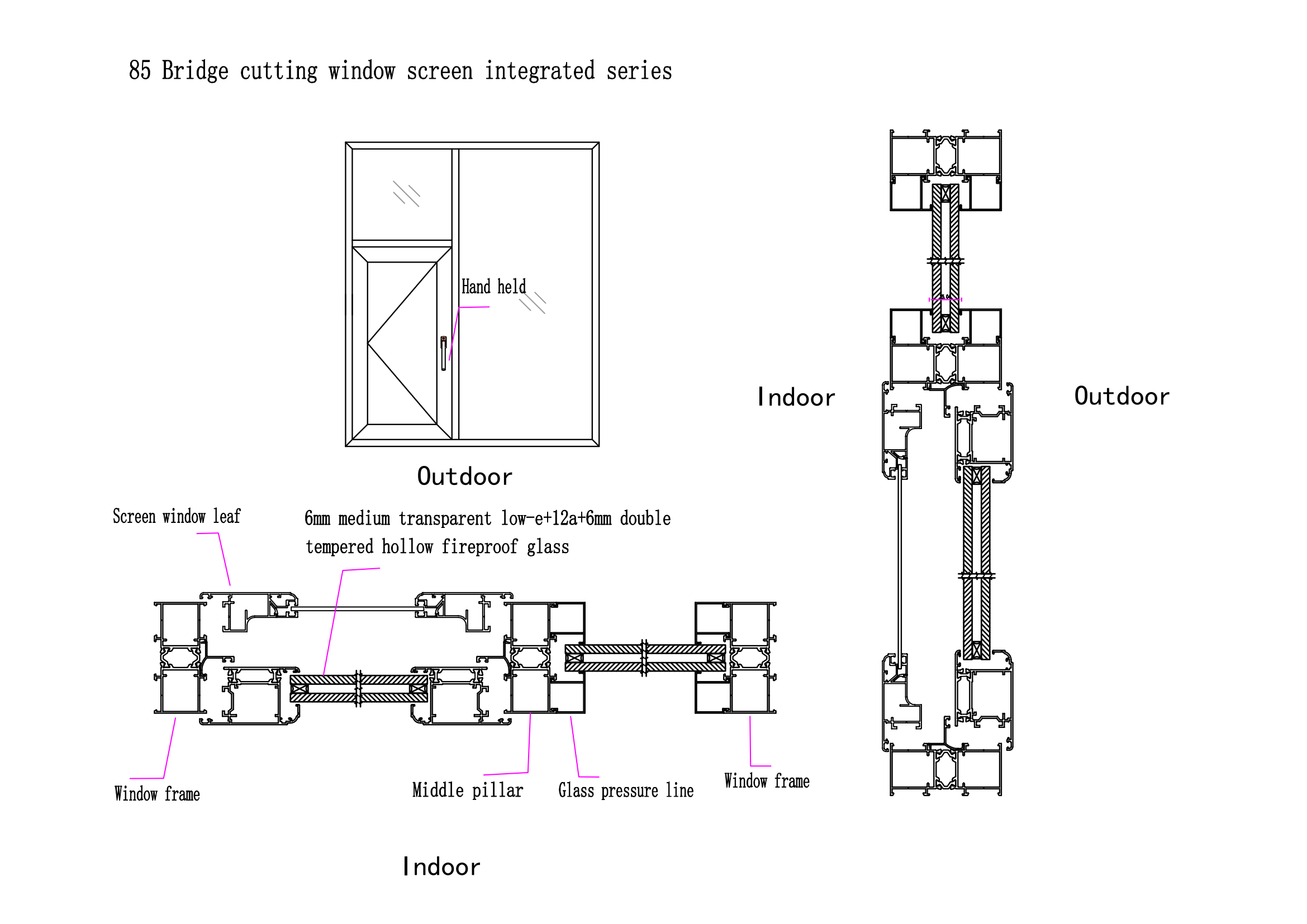 Высотные жилые и коммерческие здания Наружные окна из алюминиевого сплава Безопасность и теплоизоляция Огнестойкие