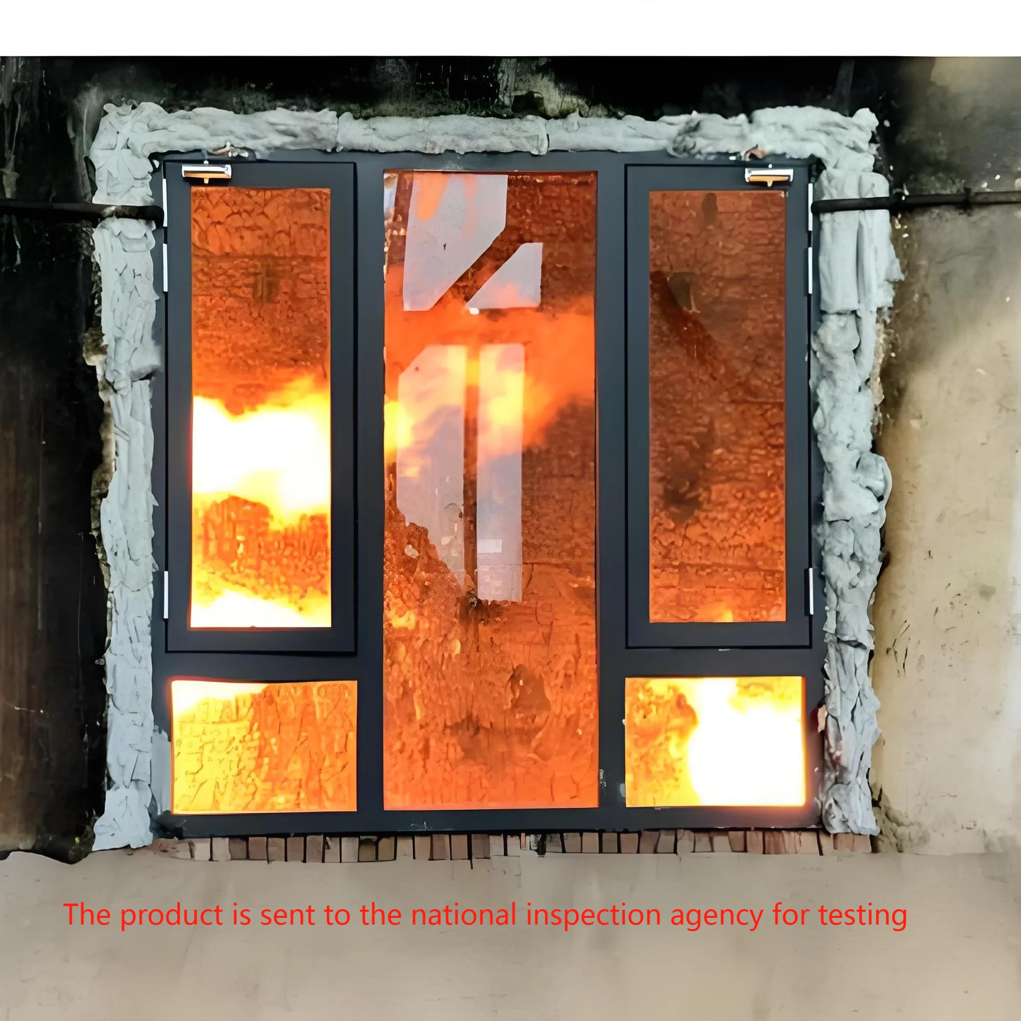 Серое звуконепроницаемое алюминиевое окно, прозрачное окно из закаленного стекла, огнестойкое окно из закаленной стеклянной пленки