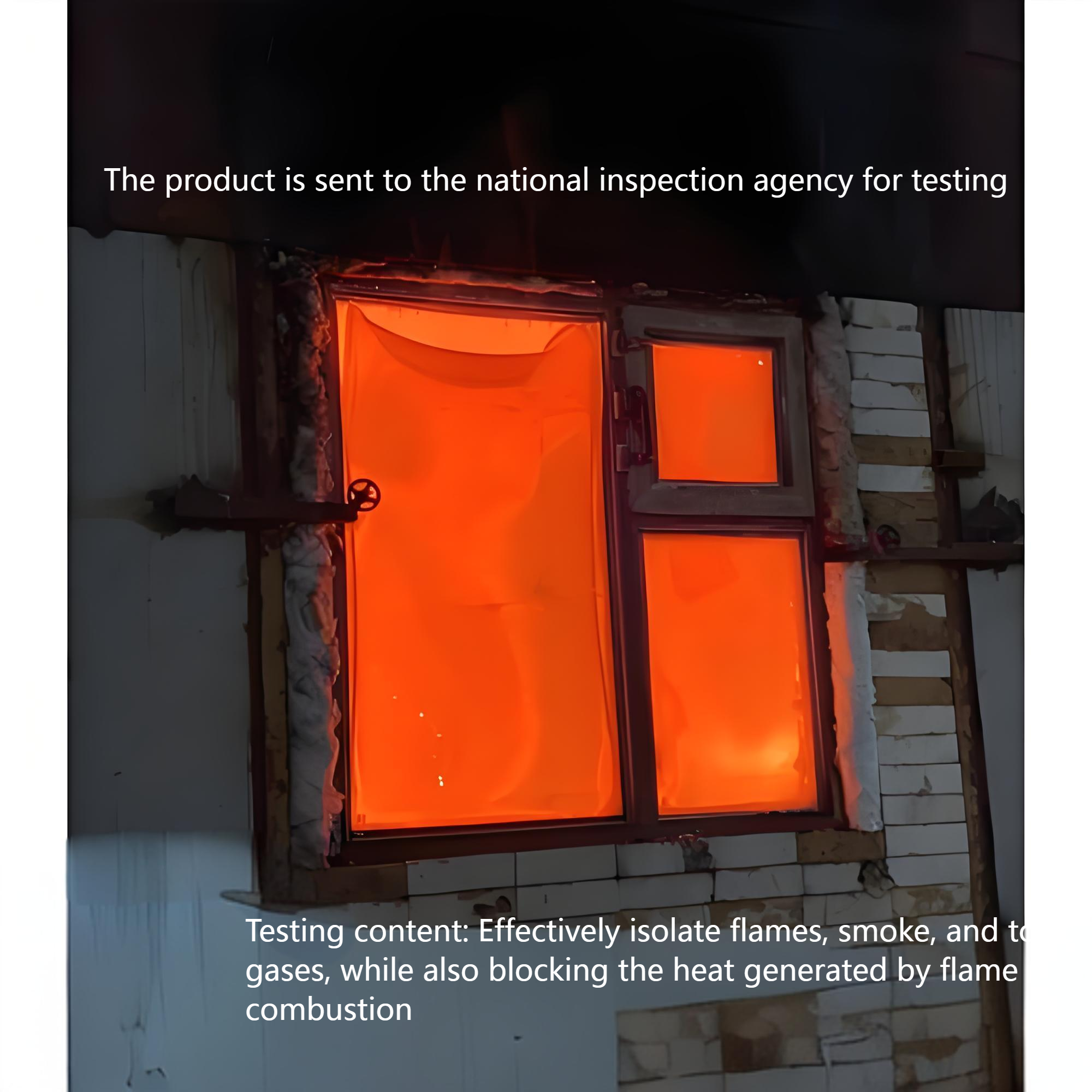 Система противопожарной защиты из ПВХ, стальные плоские раздвижные огнестойкие стеклянные окна