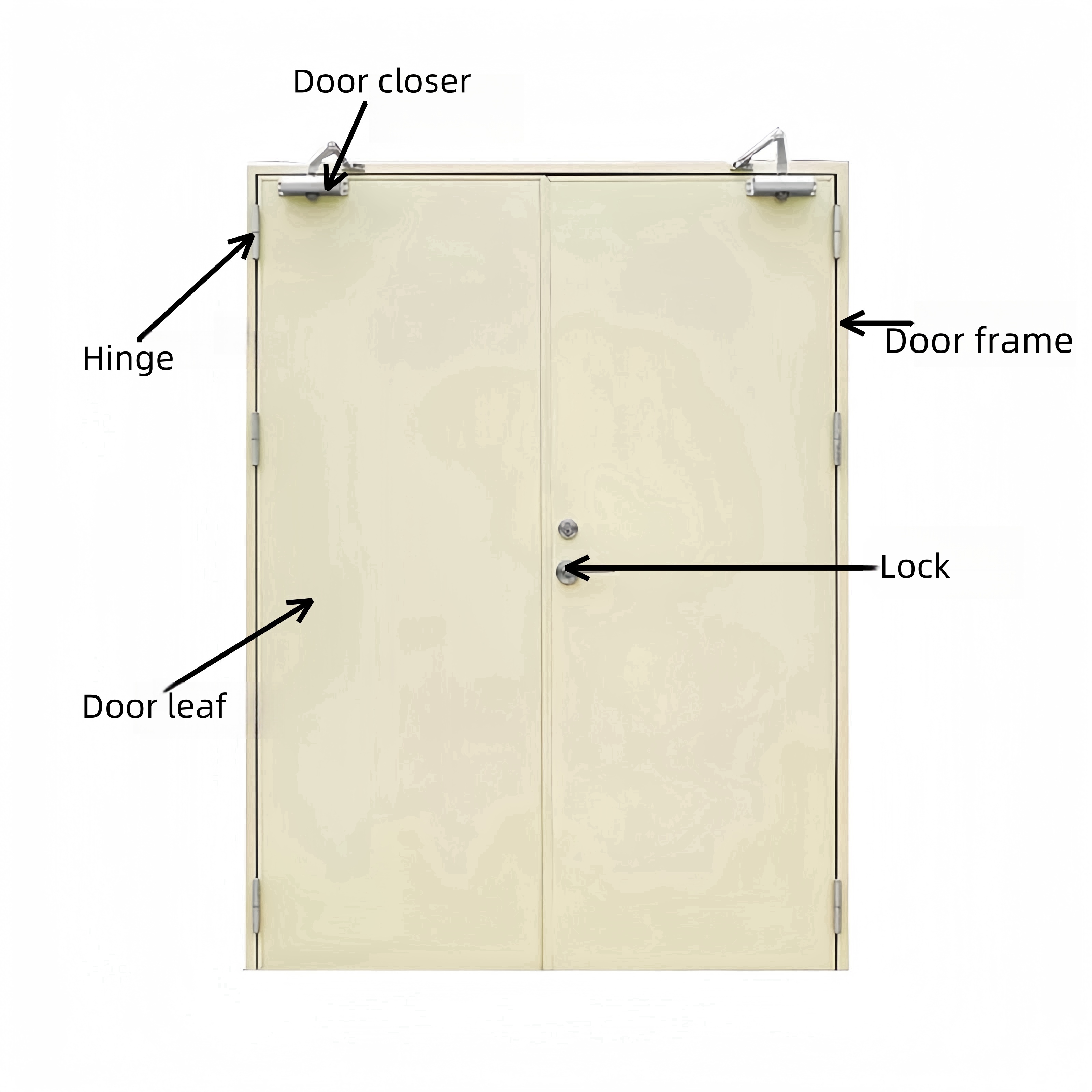 Высококачественная деревянная противопожарная дверь